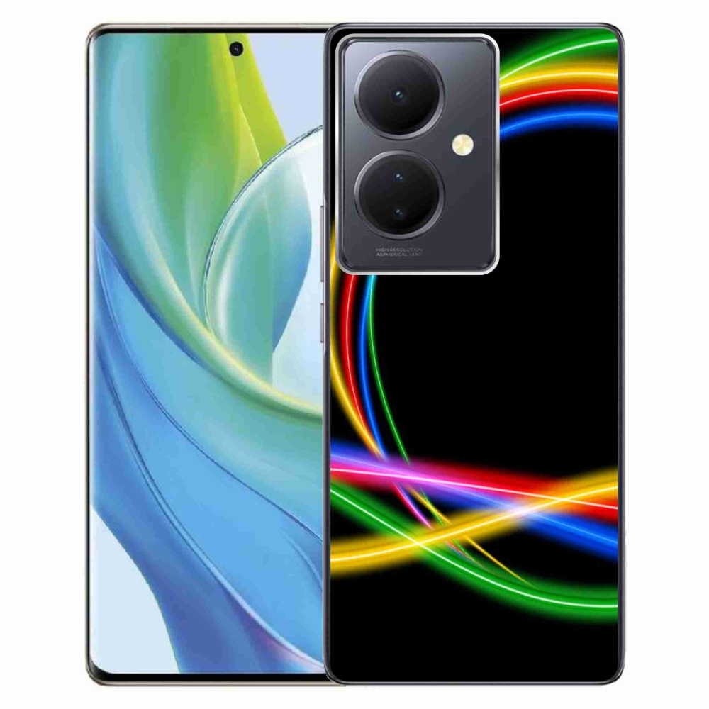 Gelový obal mmCase na Vivo V29 Lite 5G - neonové kruhy