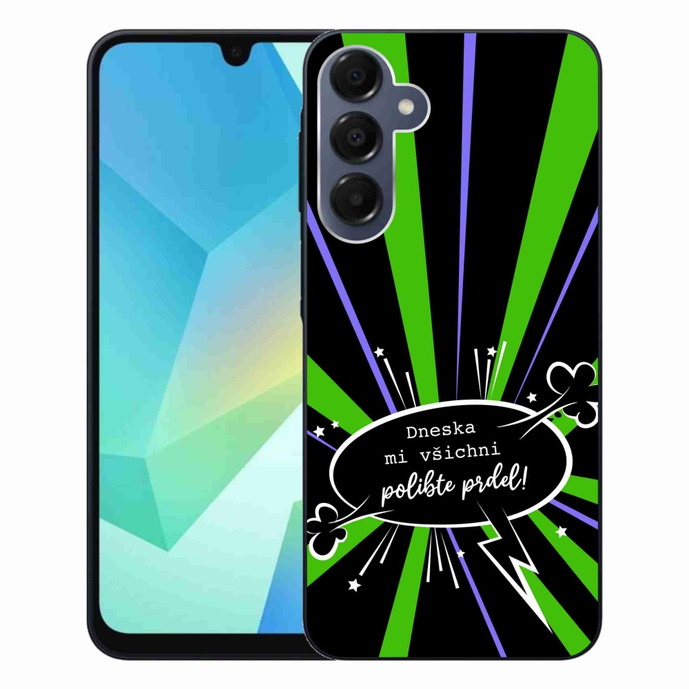 Gelový kryt mmCase na Samsung Galaxy A16 4G/5G - vtipný text 15 černé pozadí