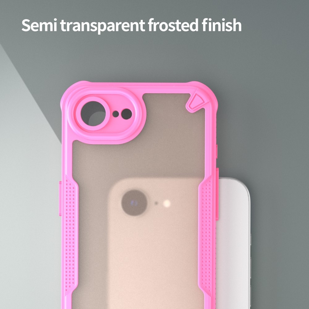 Frosted odolný kryt na iPhone 16e - růžový