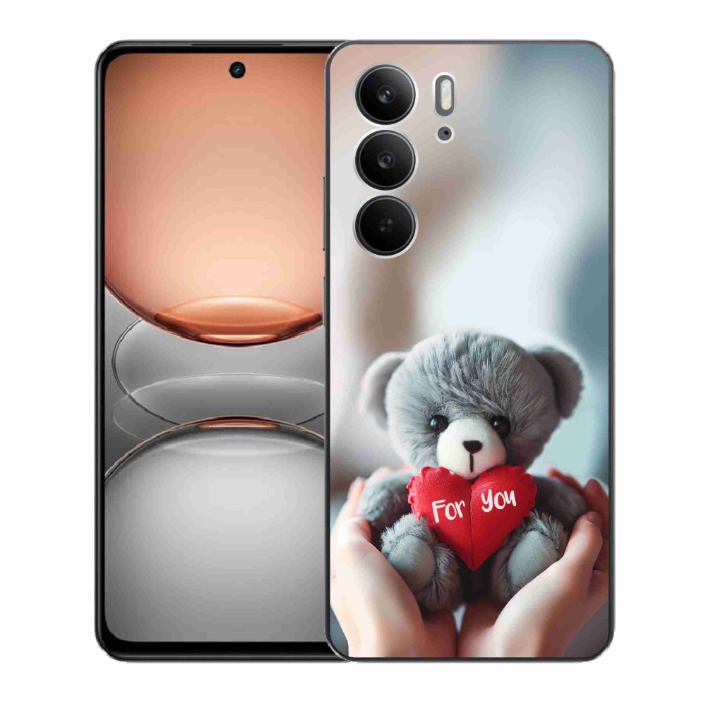 Gelový kryt mmCase na Realme C75 - medvídek pro zamilované