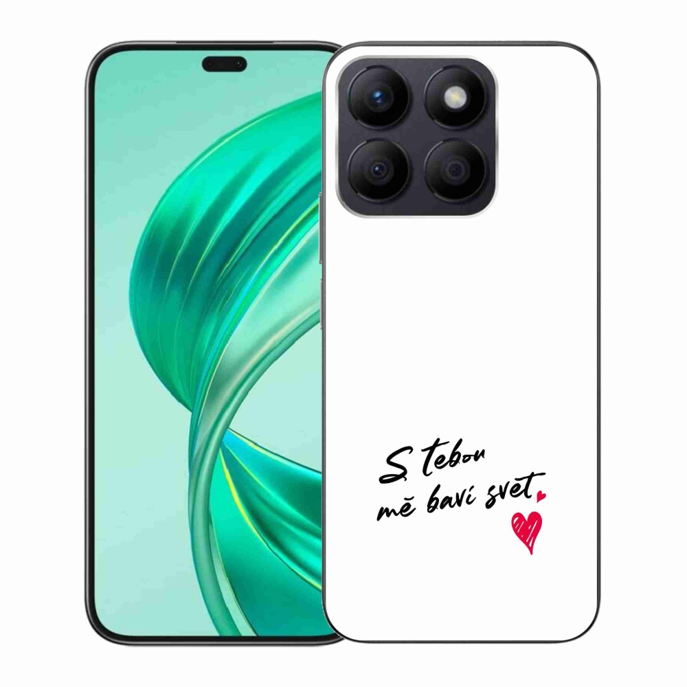 Gelový kryt mmCase na Honor X8b - zamilovaný text 1 bílé pozadí