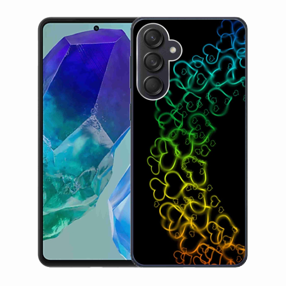 Gelový kryt mmCase na Samsung Galaxy M55 5G - barevná srdíčka