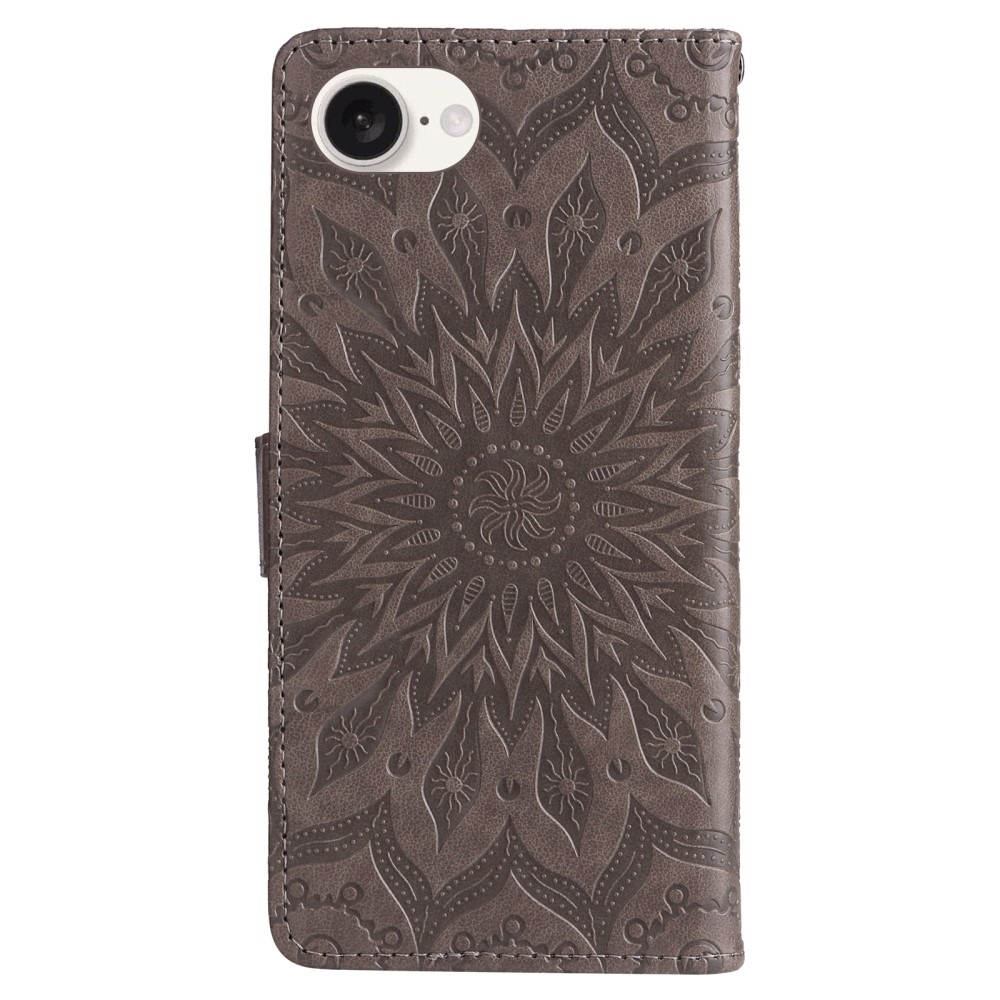 Sunflower knížkové pouzdro na iPhone 16e - šedé