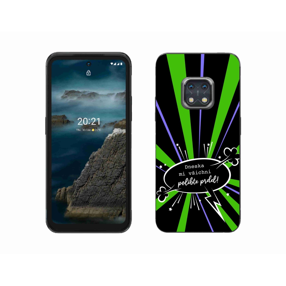 Gelový kryt mmCase na Nokia XR20 - vtipný text 15 černé pozadí