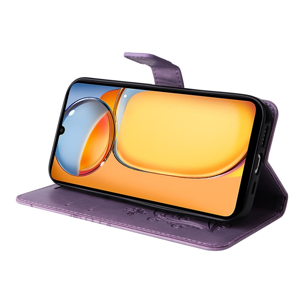Big Butterfly knížkové pouzdro na Xiaomi Poco C65/Redmi 13C - fialové