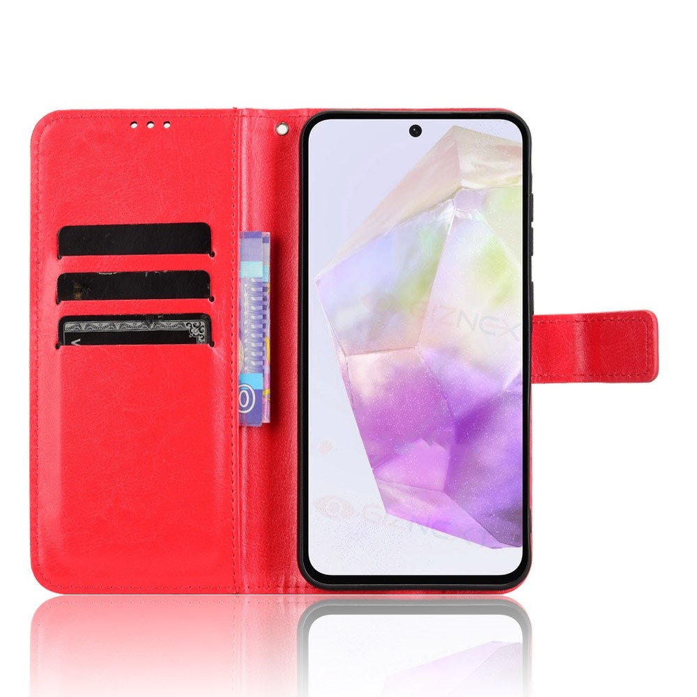 Crazy knížkové pouzdro na Samsung Galaxy A56 5G - červené