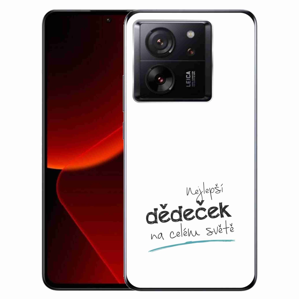 Gelový kryt mmCase na Xiaomi 13T/13T Pro - nejlepší dědeček 3 bílé pozadí