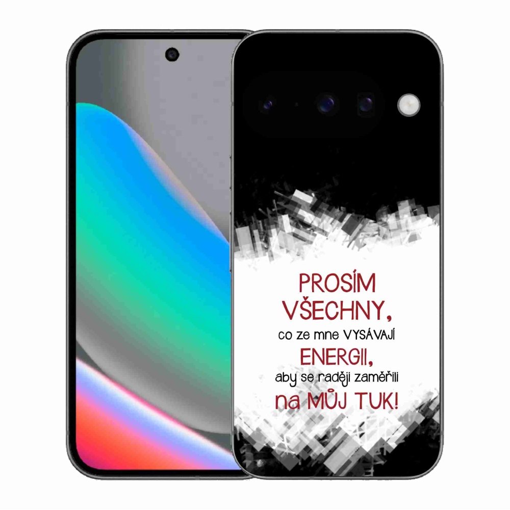 Gelový kryt mmCase na Google Pixel 10 - vtipný text 1 červený