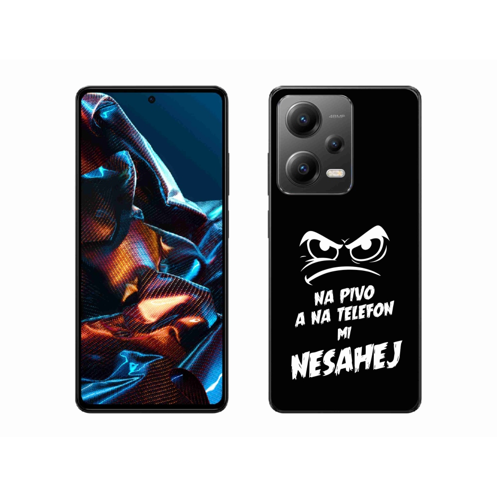 Gelový kryt mmCase na Xiaomi Redmi Note 12 Pro 5G - pivní motiv 2 černé pozadí