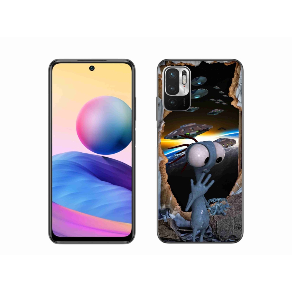 Gelový kryt mmCase na Xiaomi Redmi Note 10 5G - mimozemšťan