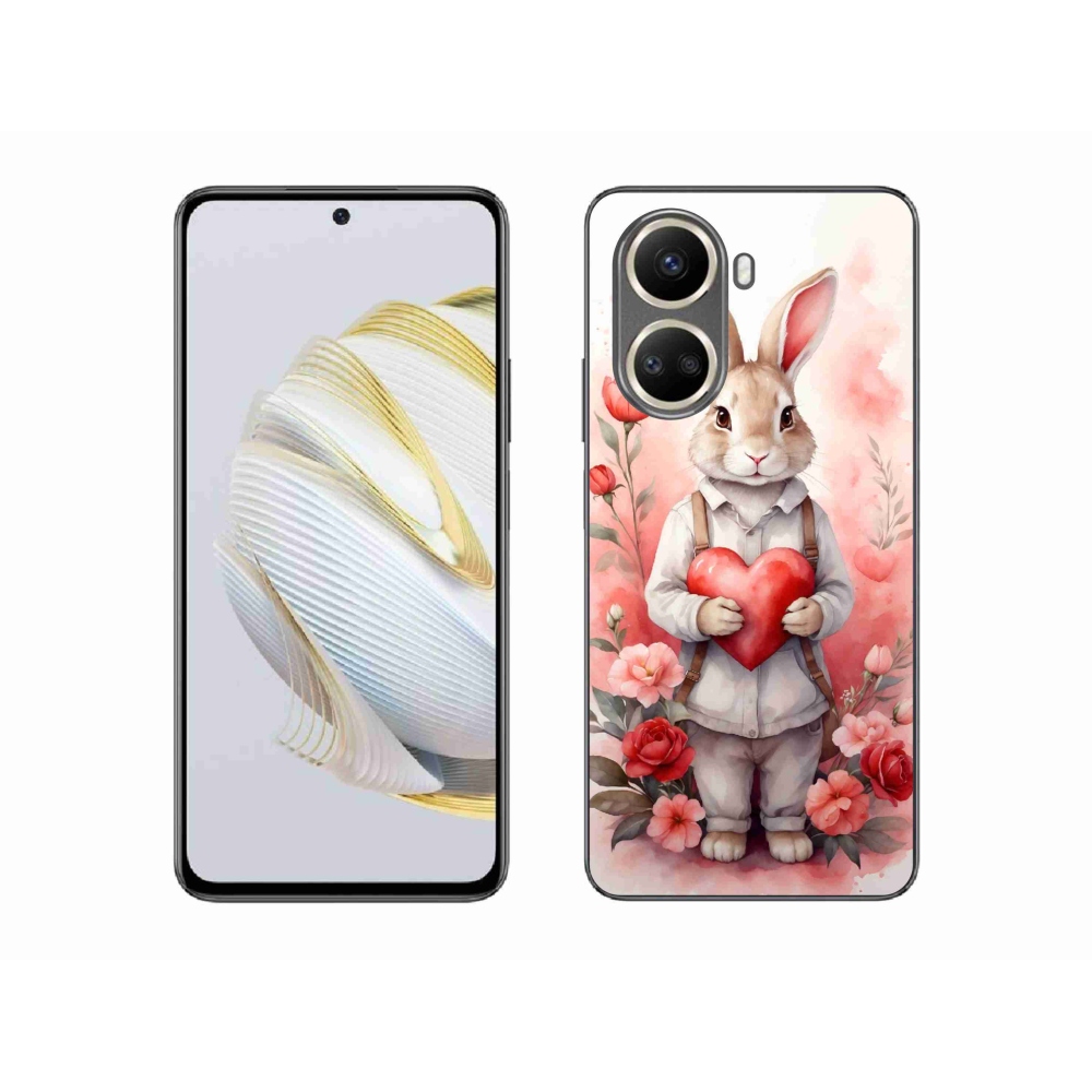 Gelový kryt mmCase na Huawei Nova 10 SE - zajíc se srdíčkem