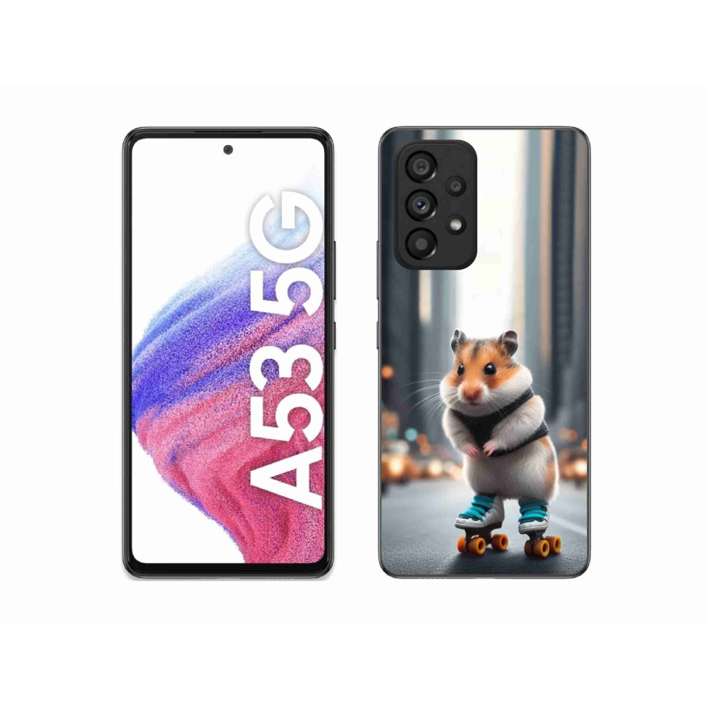 Gelový kryt mmCase na Samsung Galaxy A53 5G - křeček na bruslích