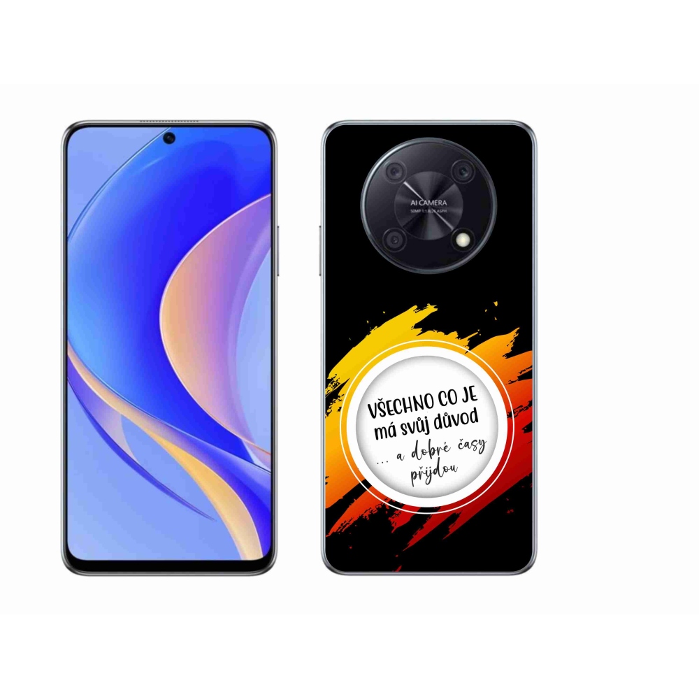 Gelový kryt mmCase na Huawei Nova Y90 - citát 3 černé pozadí