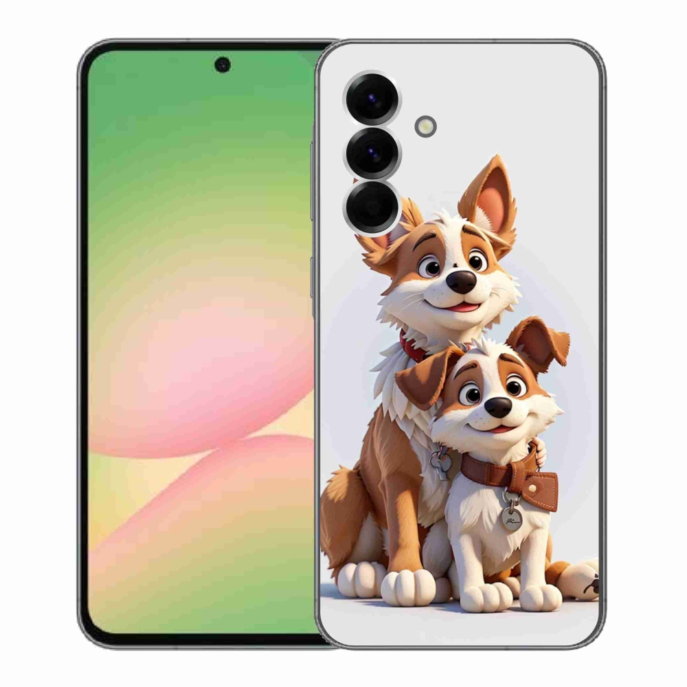 Gelový kryt mmCase na Samsung Galaxy A56 5G - kreslení psi