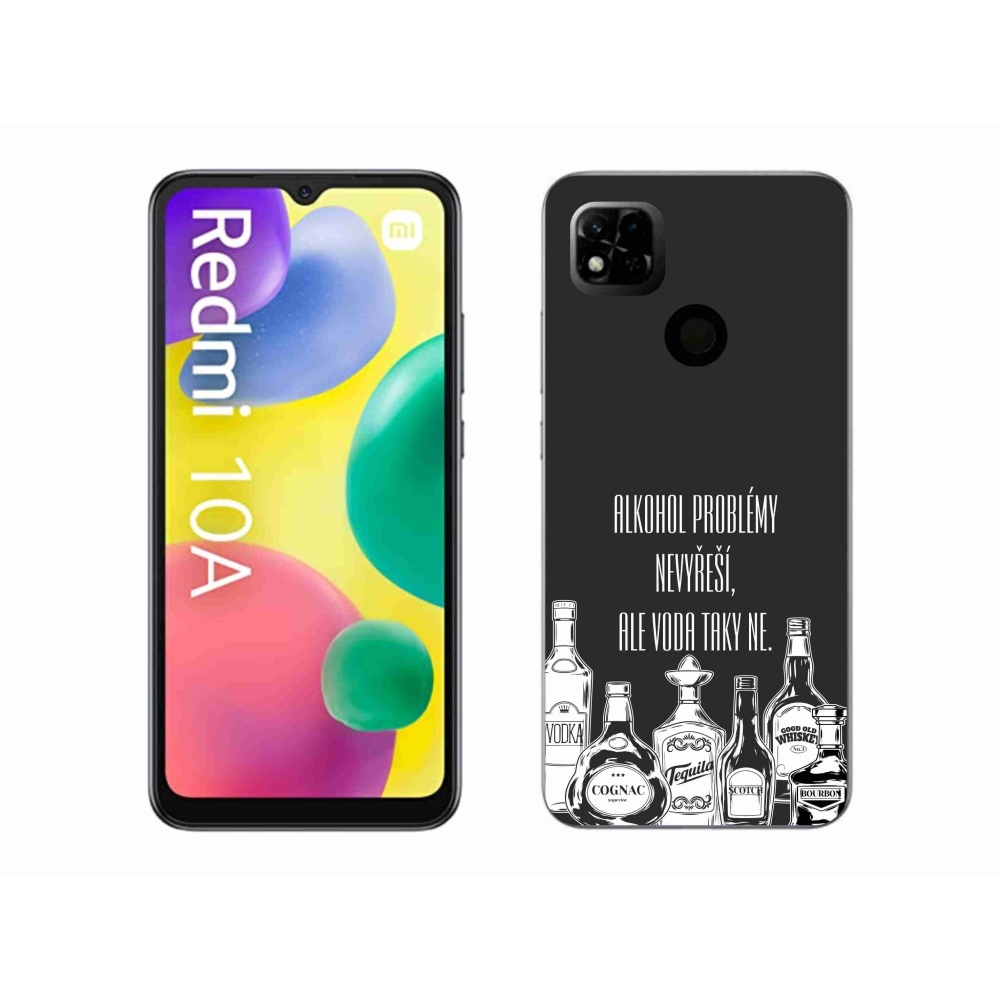 Gelový kryt mmCase na Xiaomi Redmi 10A - vtipný text černé pozadí