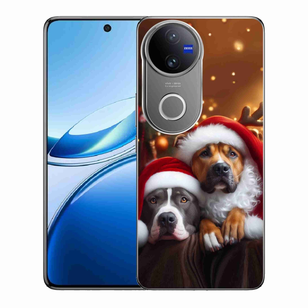 Gelový kryt mmCase na Vivo V50 5G - vánoční psi