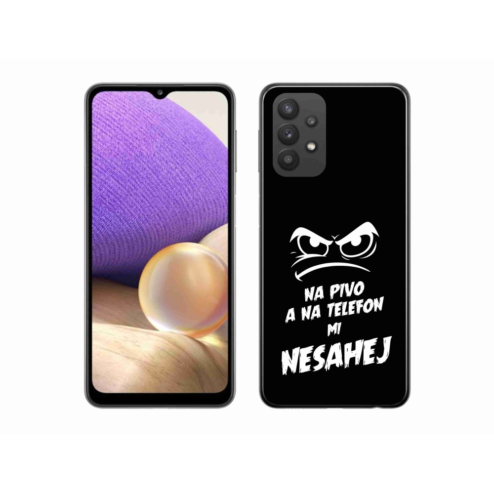 Gelový kryt mmCase na Samsung Galaxy A32 5G - pivní motiv 2 černé pozadí