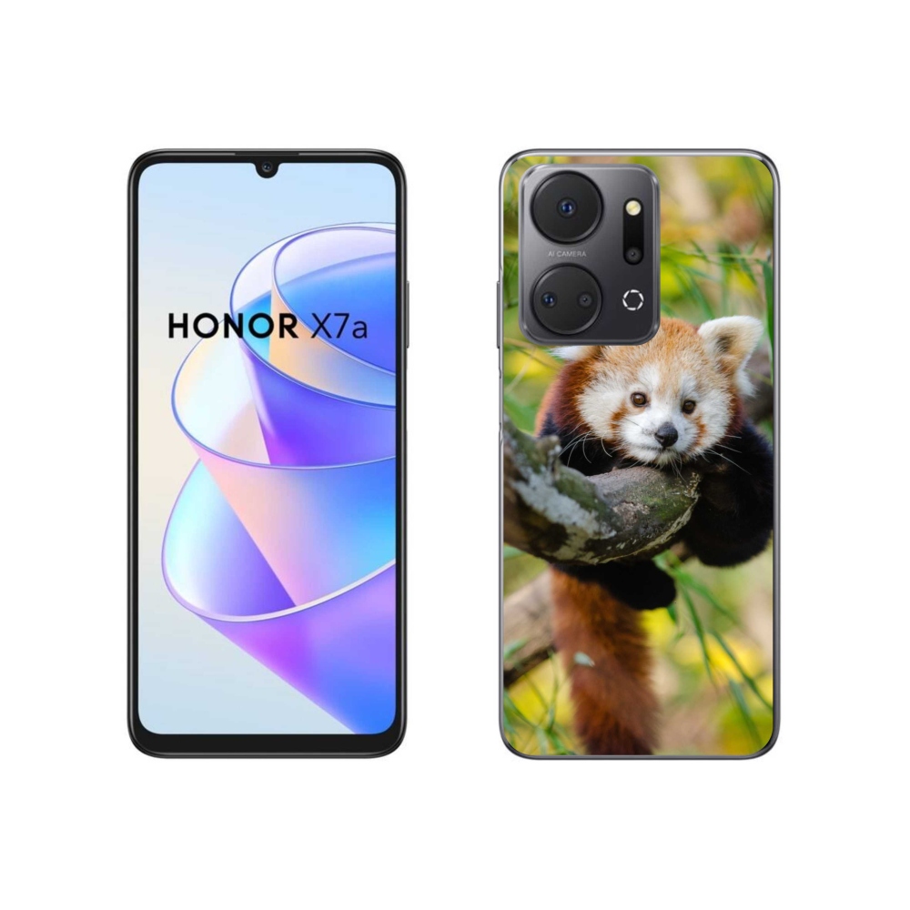 Gelový kryt mmCase na Honor X7a - panda červená