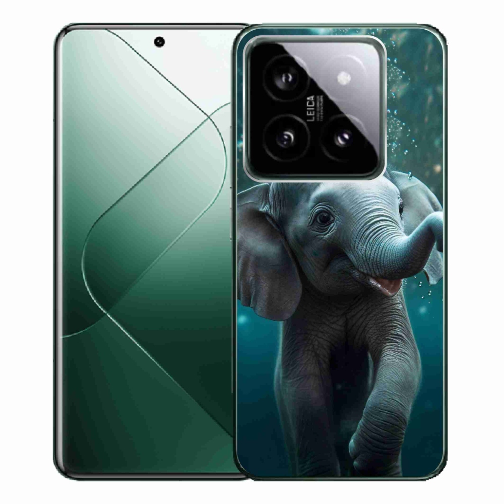 Gelový kryt mmCase na Xiaomi 14 Pro - slůně pod vodou