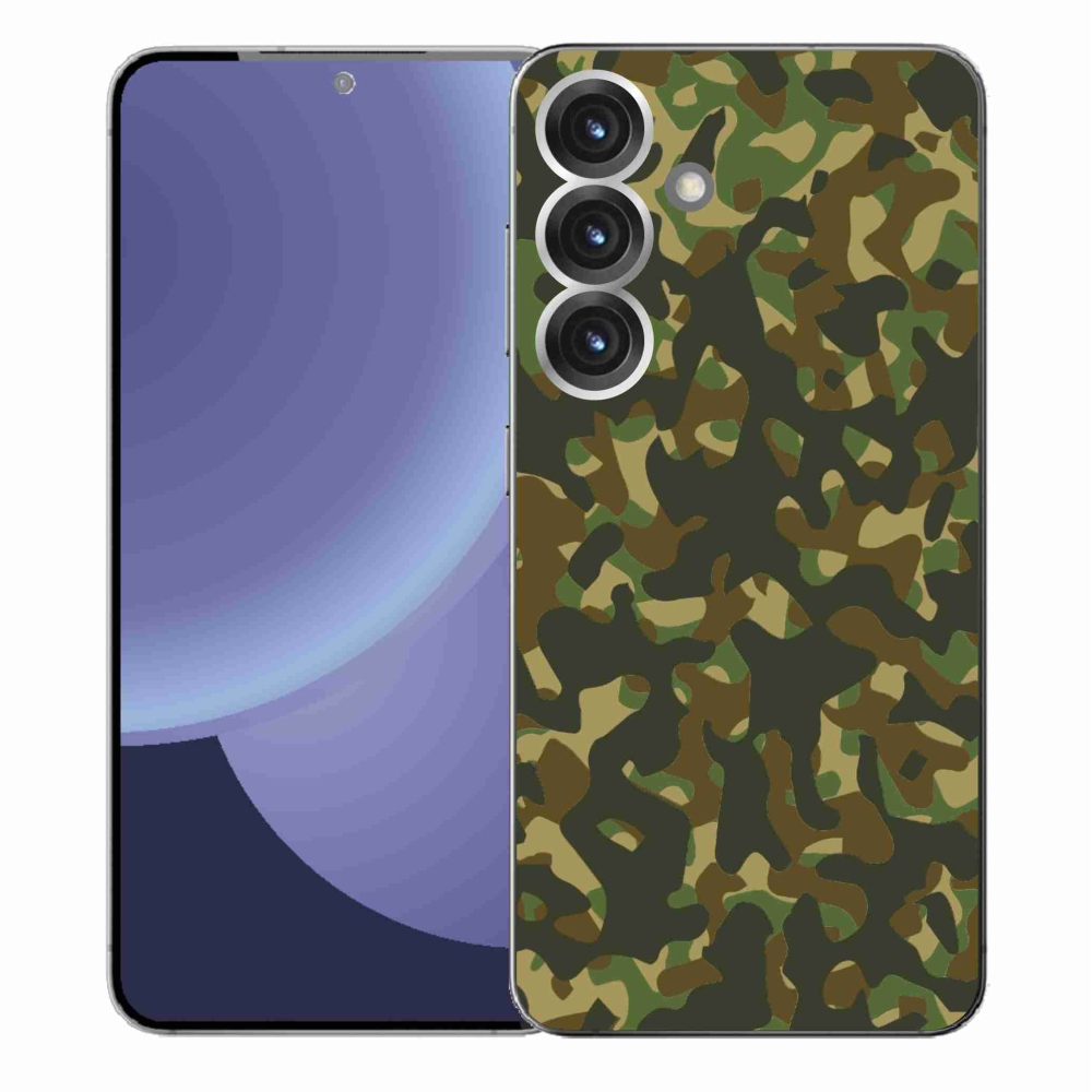 Gelový kryt mmCase na Samsung Galaxy S25+ - maskáčový vzor 1