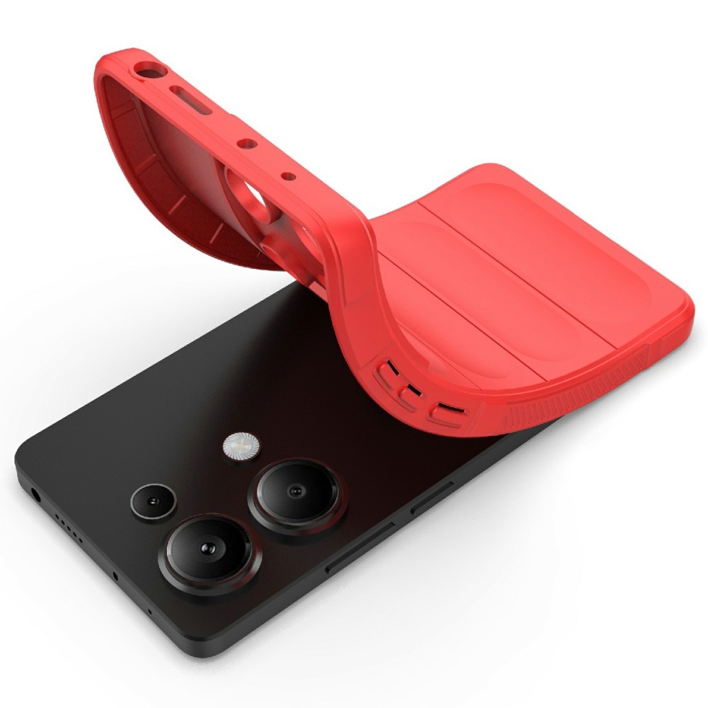 Rugg odolný gelový obal na Xiaomi Redmi Note 14S - červený