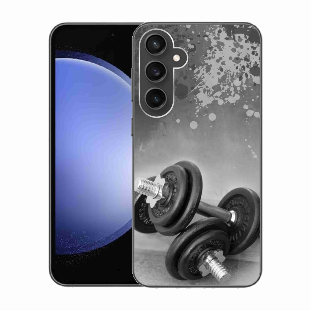 Gelový kryt mmCase na Samsung Galaxy S23 FE - činky 1