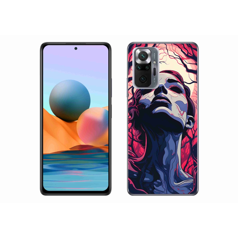 Gelový kryt mmCase na Xiaomi Redmi Note 10 Pro - abstraktní obličej