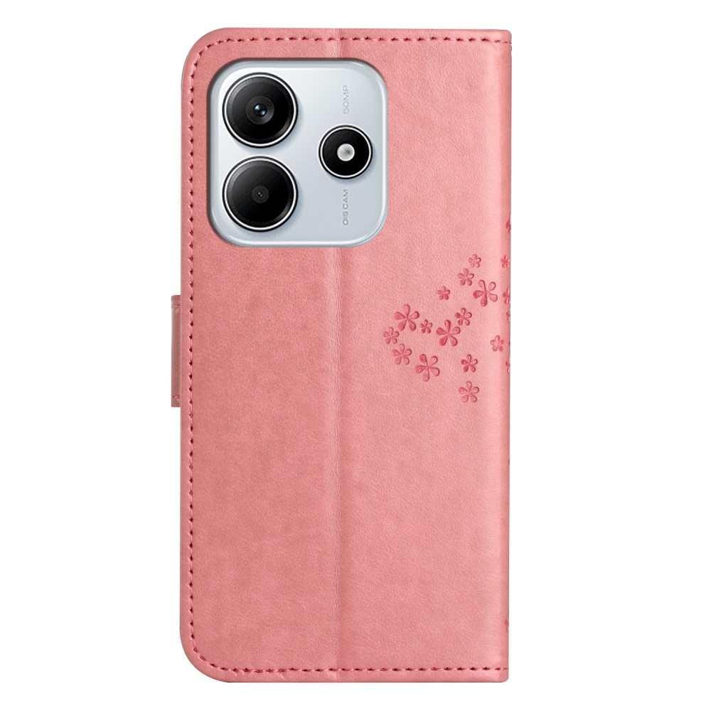 Tree knížkové pouzdro na Xiaomi Redmi Note 14 5G - růžové