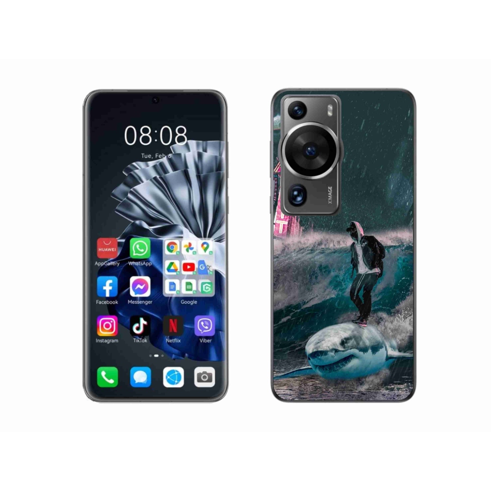 Gelový kryt mmCase na Huawei P60 Pro - žralok