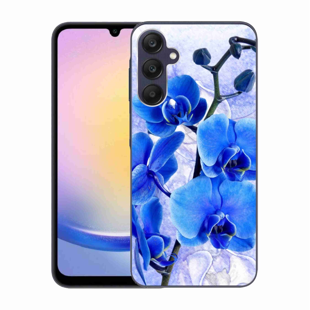 Gelový kryt mmCase na Samsung Galaxy A25 5G - modré květy