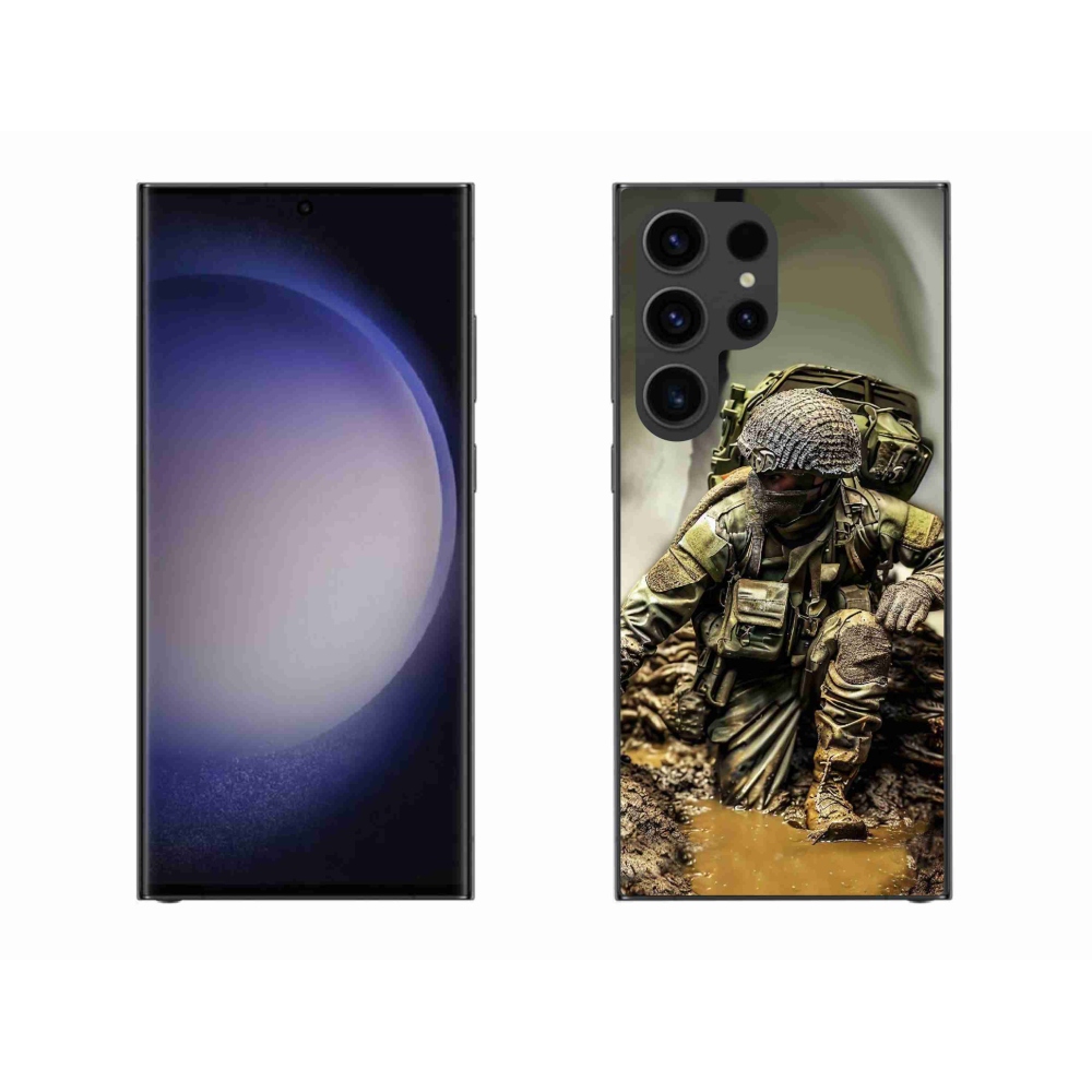 Gelový kryt mmCase na Samsung Galaxy S23 Ultra 5G - voják