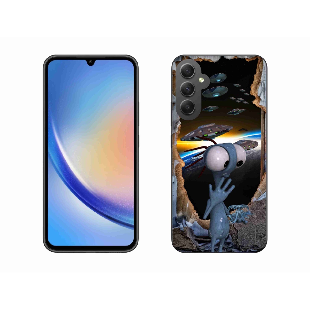 Gelový kryt mmCase na Samsung Galaxy A34 5G - mimozemšťan