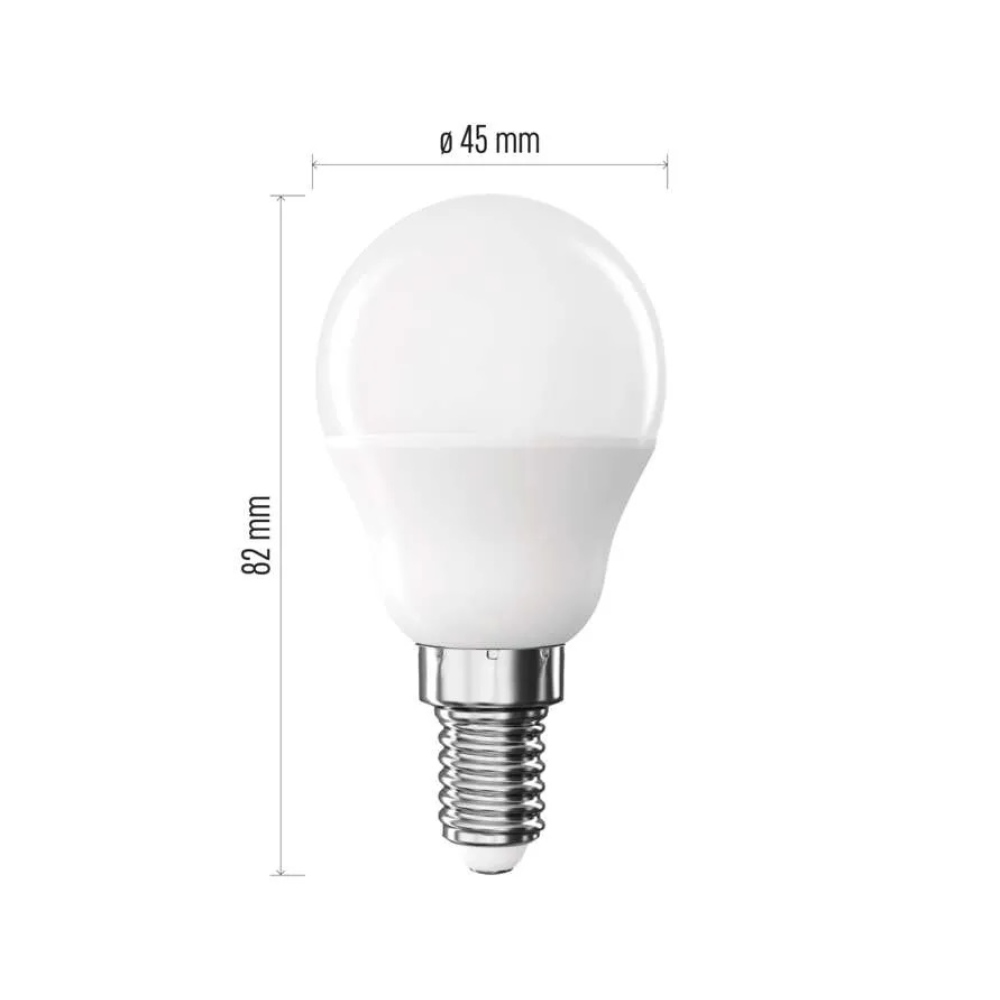 LED žárovka Classic Mini Globe / E14 / 6,5 W (60 W) / 806 lm / teplá bílá