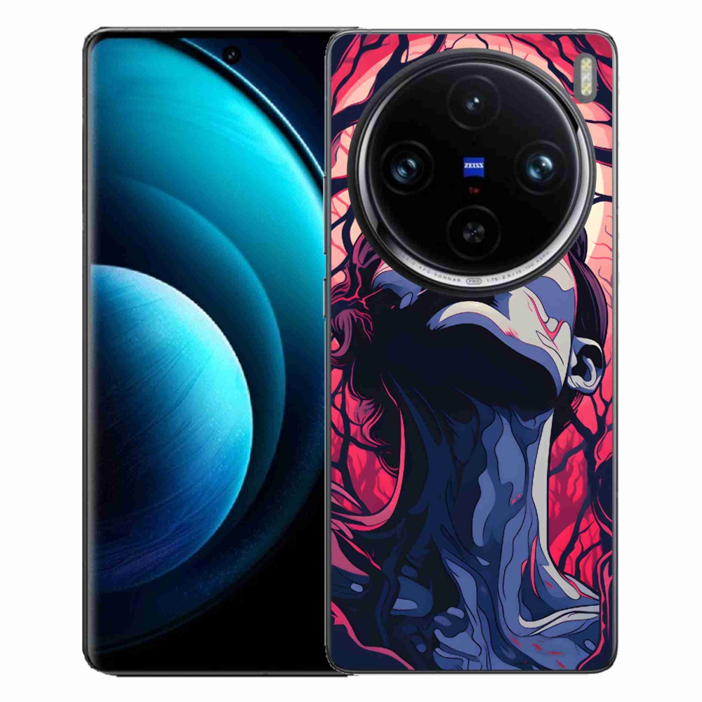 Gelový kryt mmCase na Vivo X100 Pro 5G - abstraktní obličej