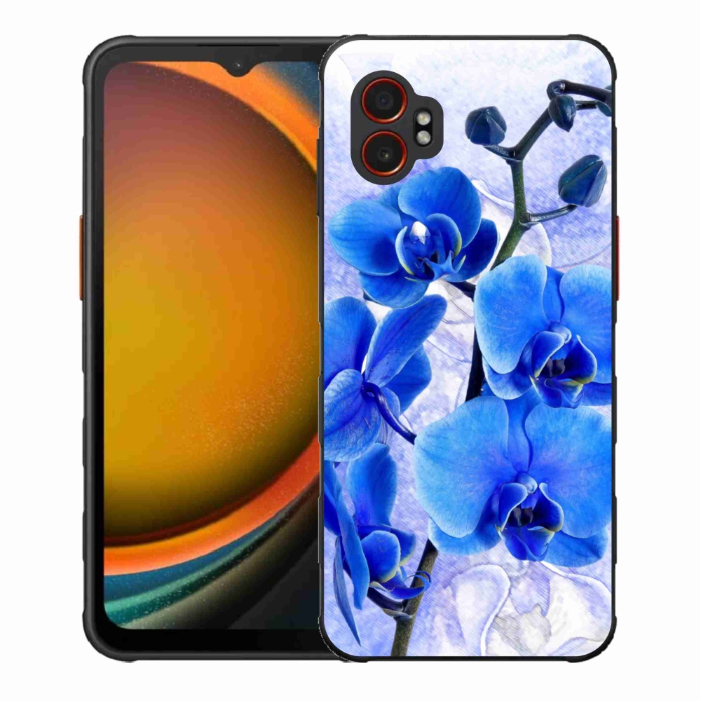 Gelový kryt mmCase na Samsung Galaxy Xcover 7 Pro - modré květy