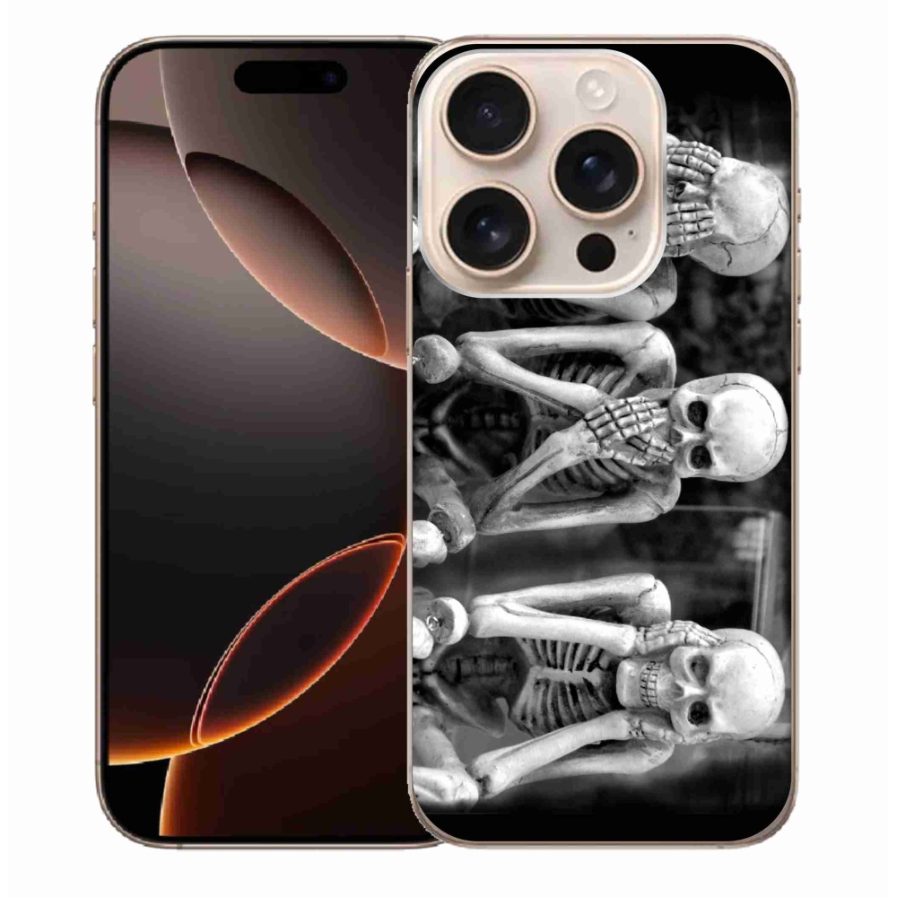 Gelový kryt mmCase na iPhone 16 Pro Max - kostlivci