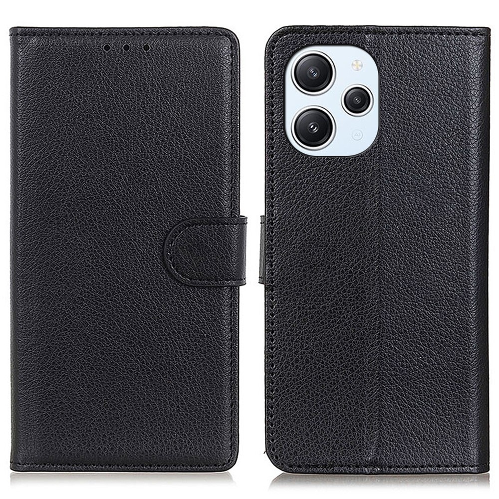 Litchie knížkové pouzdro na Xiaomi Redmi 12 4G/5G - černé