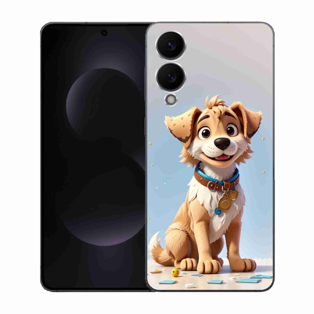 Gelový kryt mmCase na Samsung Galaxy S25 Edge - kreslené štěně
