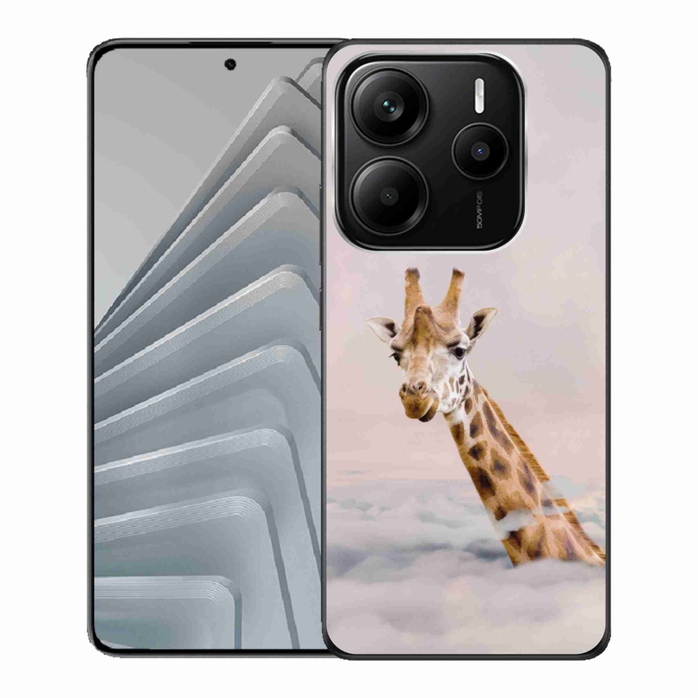 Gelový kryt mmCase na Xiaomi Redmi Note 14 5G - žirafa v oblacích