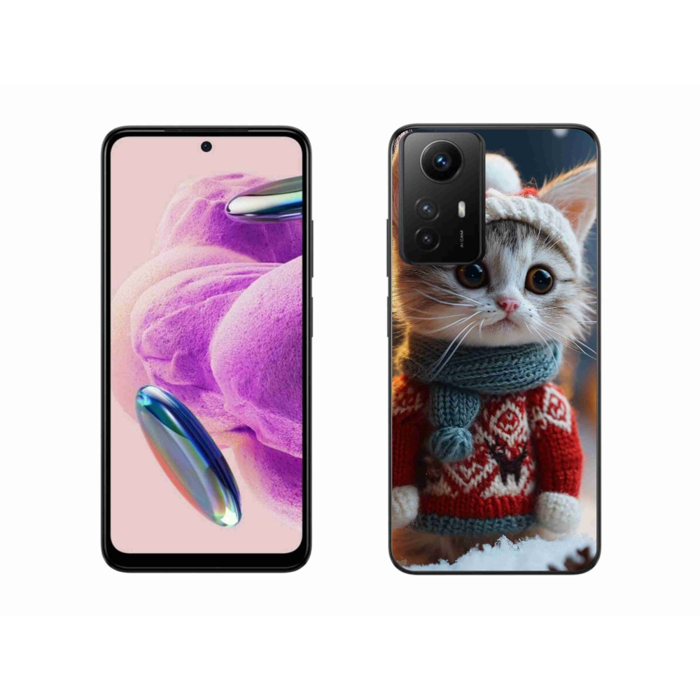 Gelový kryt mmCase na Xiaomi Redmi Note 12S - kotě ve svetru