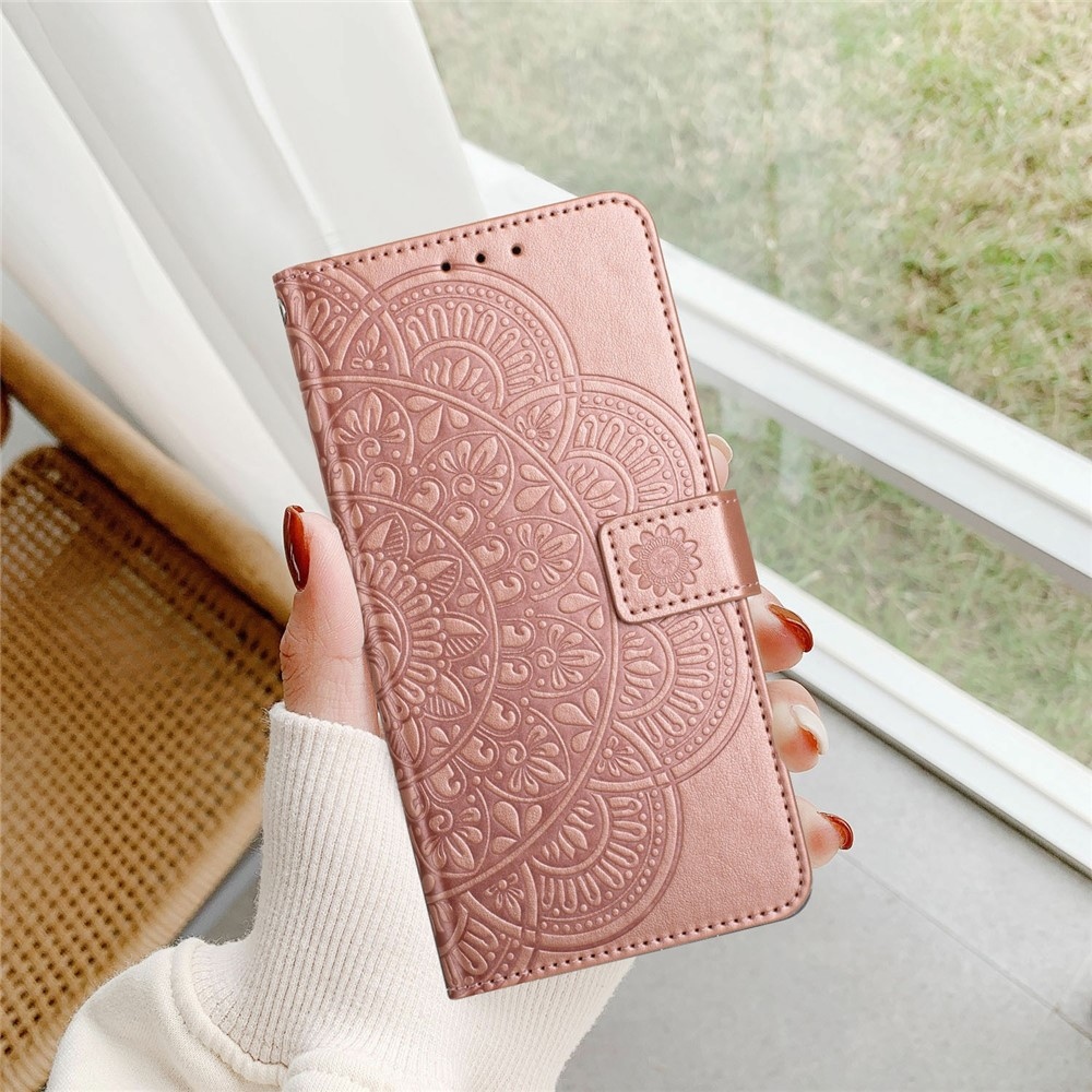 Mandala knížkové pouzdro na Xiaomi 15T Pro - růžovozlaté