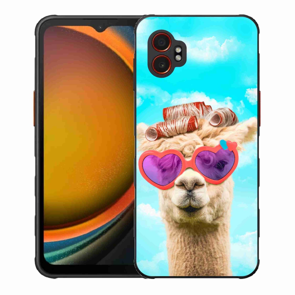 Gelový kryt mmCase na Samsung Galaxy Xcover 7 Pro - lama s brýlemi