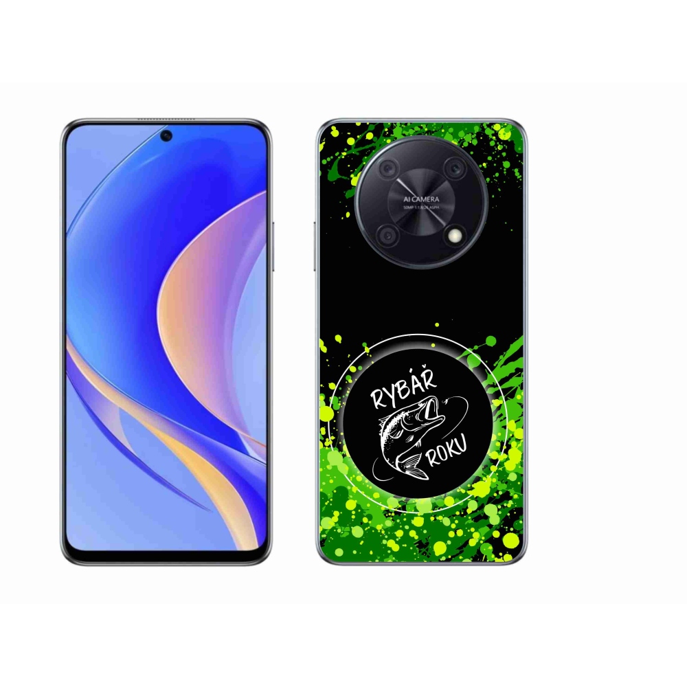 Gelový kryt mmCase na Huawei Nova Y90 - rybář roku černé pozadí