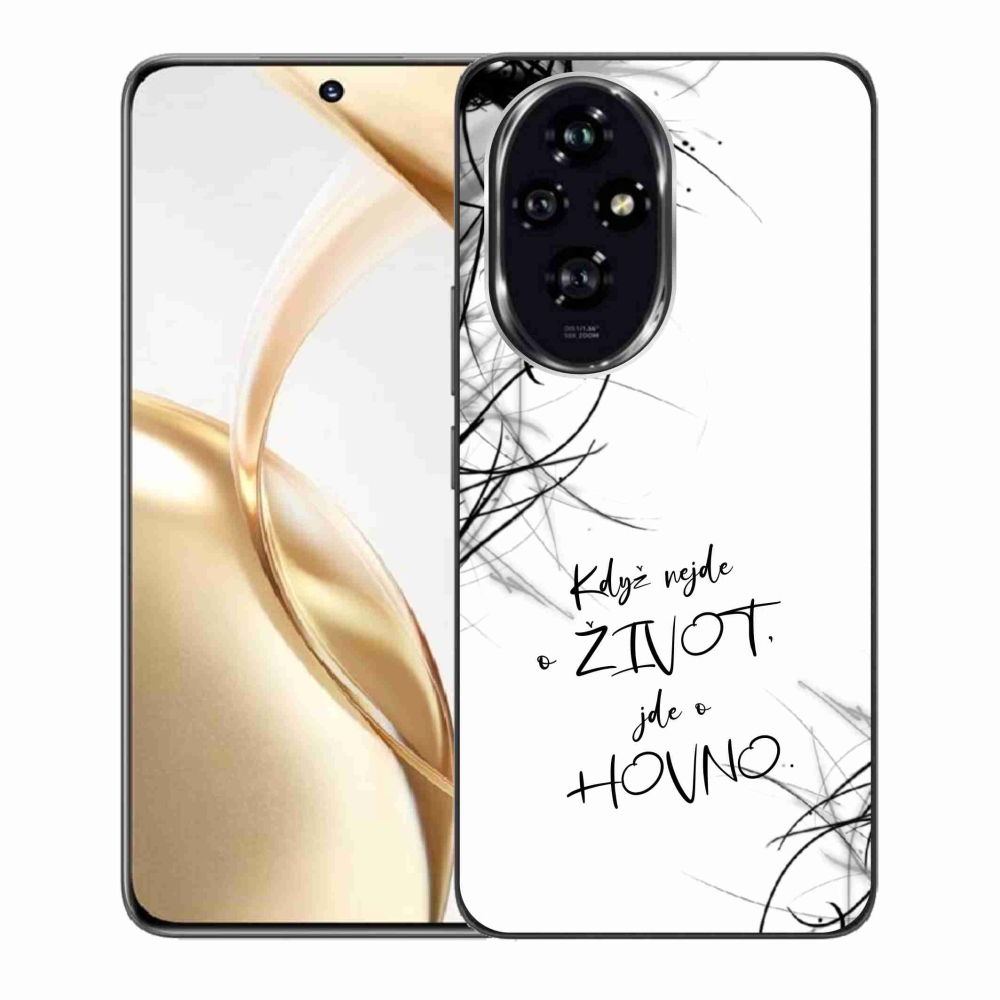 Gelový kryt mmCase na Honor 200 5G - vtipný text 16 bílé pozadí