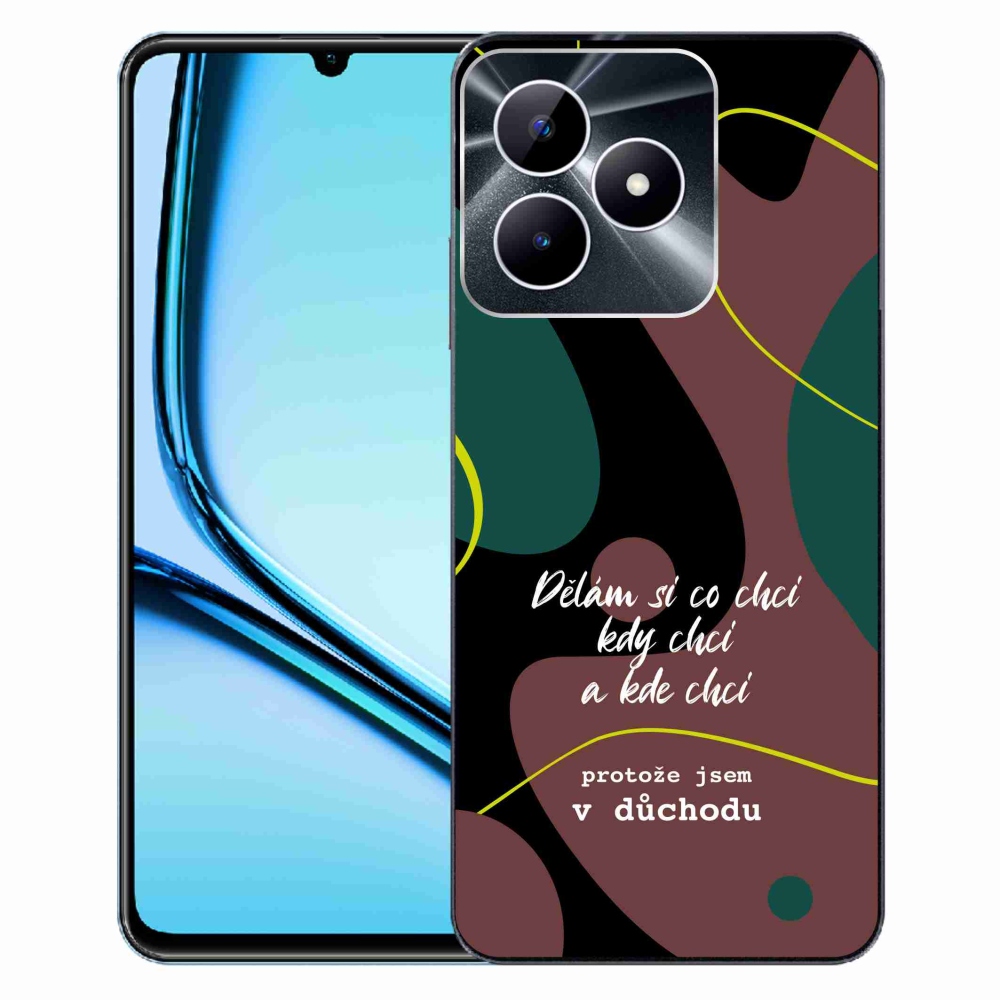Gelový kryt mmCase na Realme Note 50 - vtipný text 10 černé pozadí