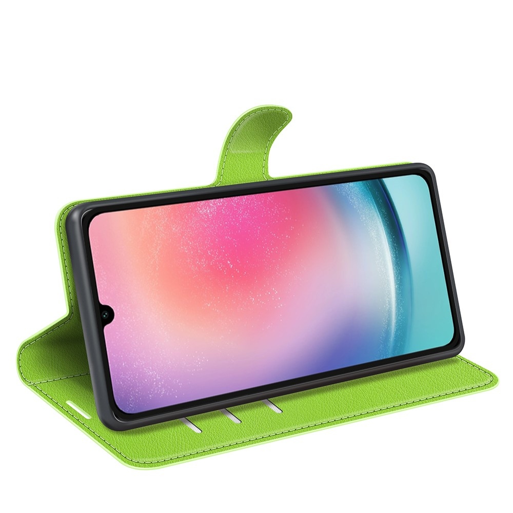 Litchi knížkové pouzdro na Samsung Galaxy A16 4G/5G - zelené