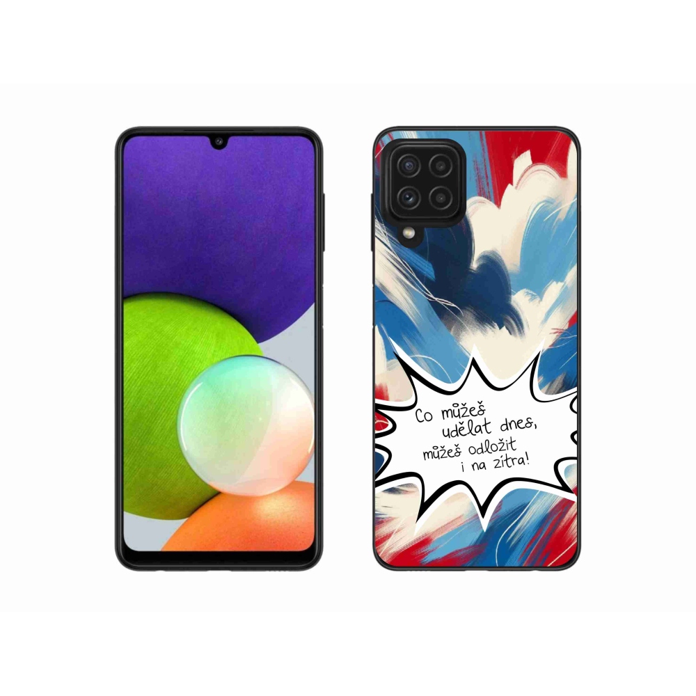 Gelový kryt mmCase na Samsung Galaxy A22 4G - vtipný text 9 bílé pozadí