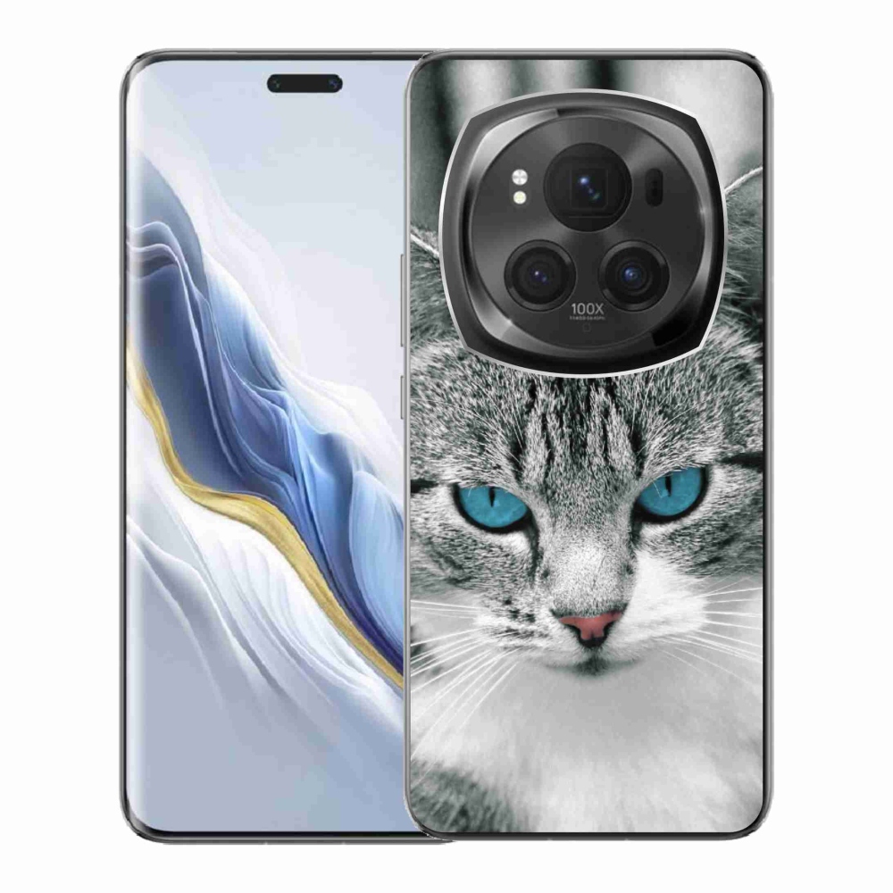 Gelový kryt mmCase na Honor Magic 6 Pro 5G - kočičí pohled 1