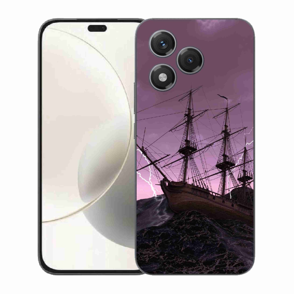 Gelový kryt mmCase na Honor 400 Lite - loď v bouři