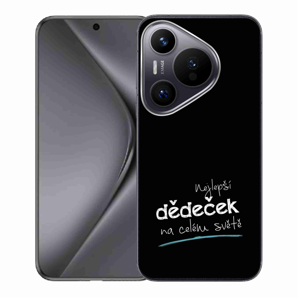 Gelový kryt mmCase na Huawei Pura 70 - nejlepší dědeček 3 černé pozadí